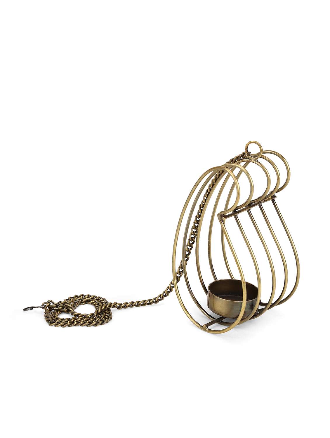 metallic hanging tea light