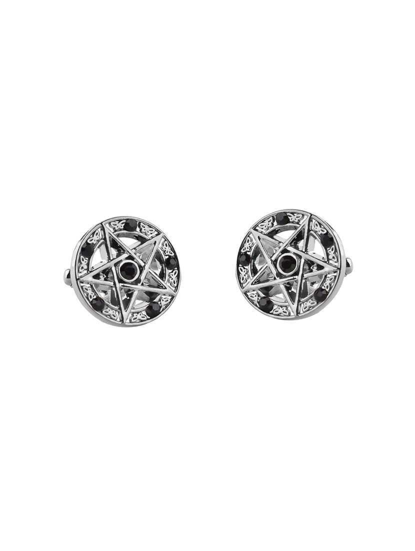 silver metal cufflink