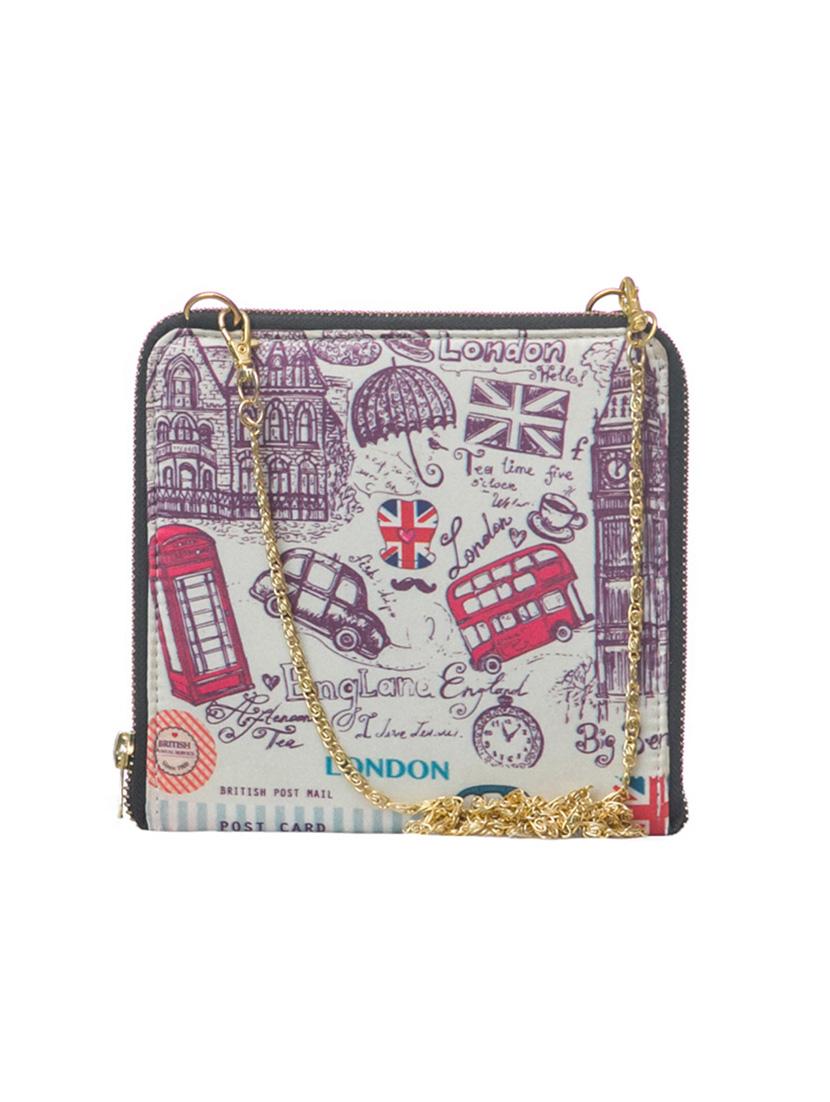 multi colored satin sling bag - 14721106 -  Zoom Image - 0
