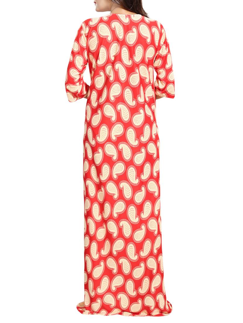 red satin nightwear gown - 14721580 - Standard Image - 2