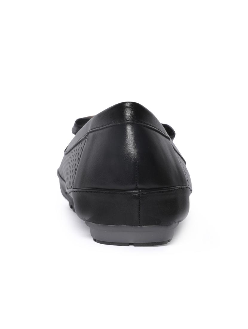 black faux leather slip on ballerina - 14732032 - Standard Image - 2