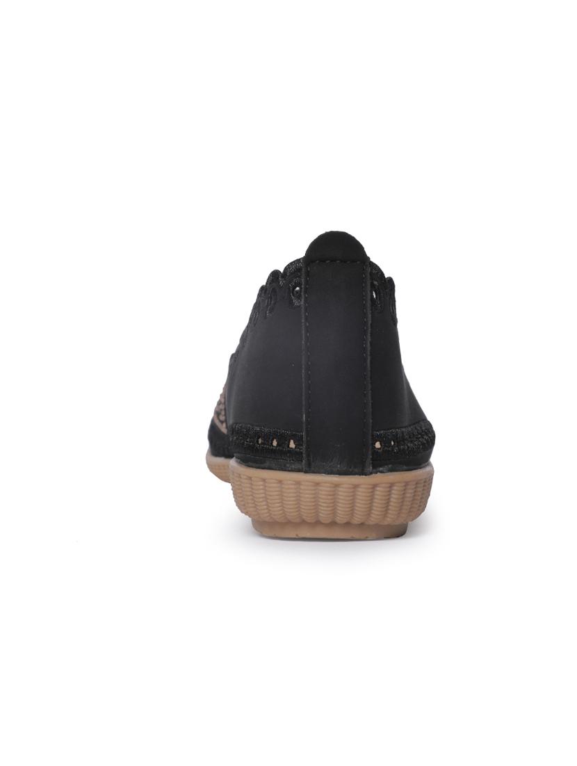 black faux leather slip on ballerina - 14732034 - Standard Image - 2