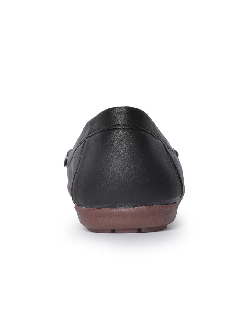black faux leather slip on loafers - 14732094 - Standard Image - 2