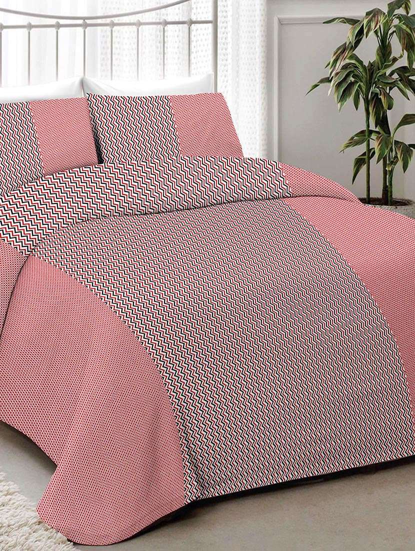 cotton double bed sheet with 2 pillow covers