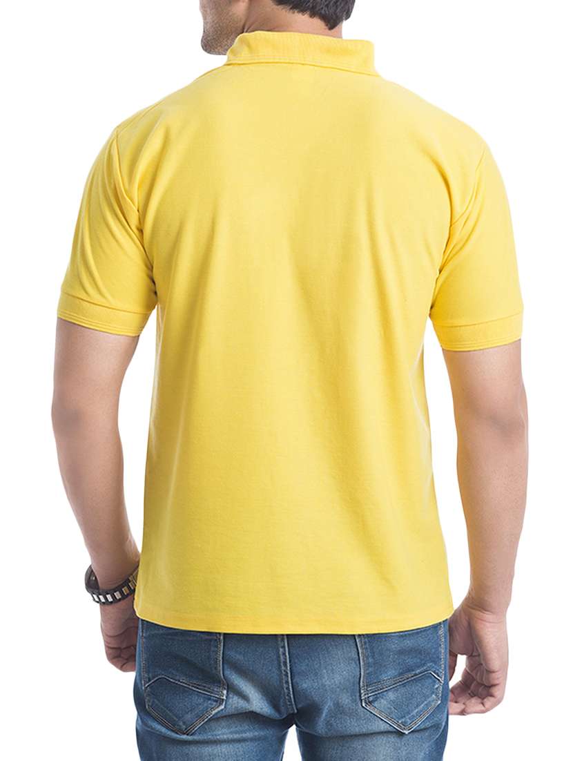 yellow polyester polo t-shirt - 14738406 - Standard Image - 2