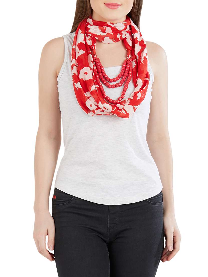 red cotton stole