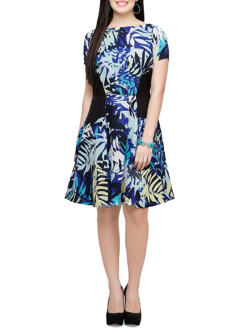 women's fit & flare tropical dress - 14743137 -  Zoom Image - 0