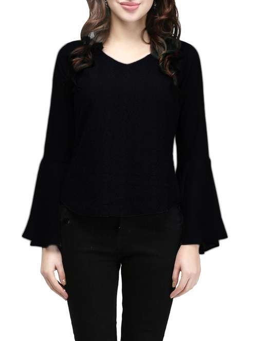 bell sleeved floral laced top - 14743150 -  Standard Image - 0