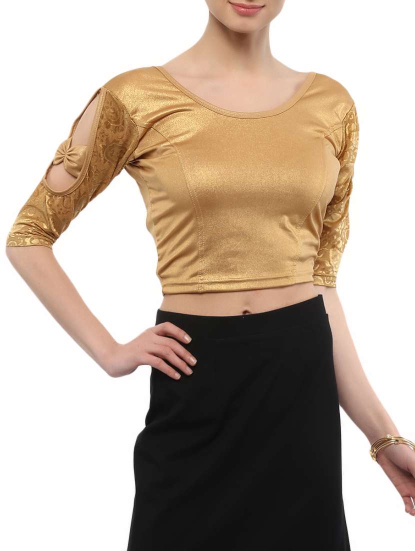creative sleeved solid blouse