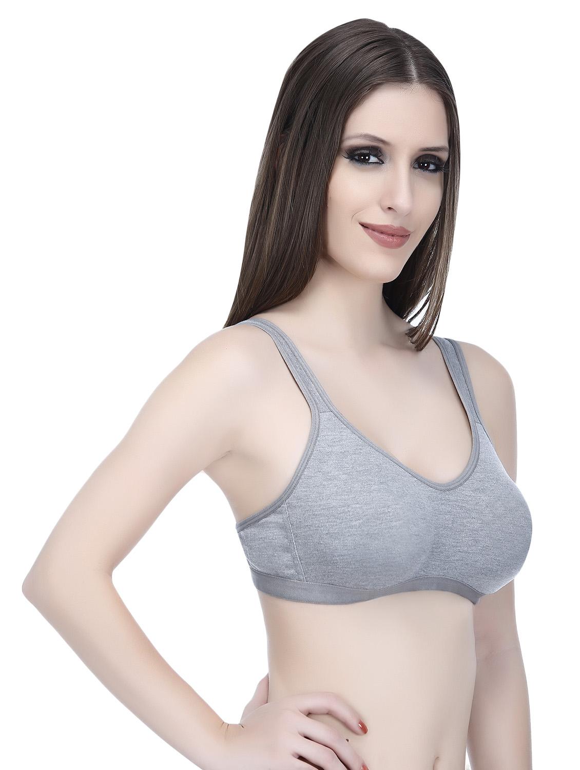 set of 2 grey solid bras - 14749284 - Standard Image - 2