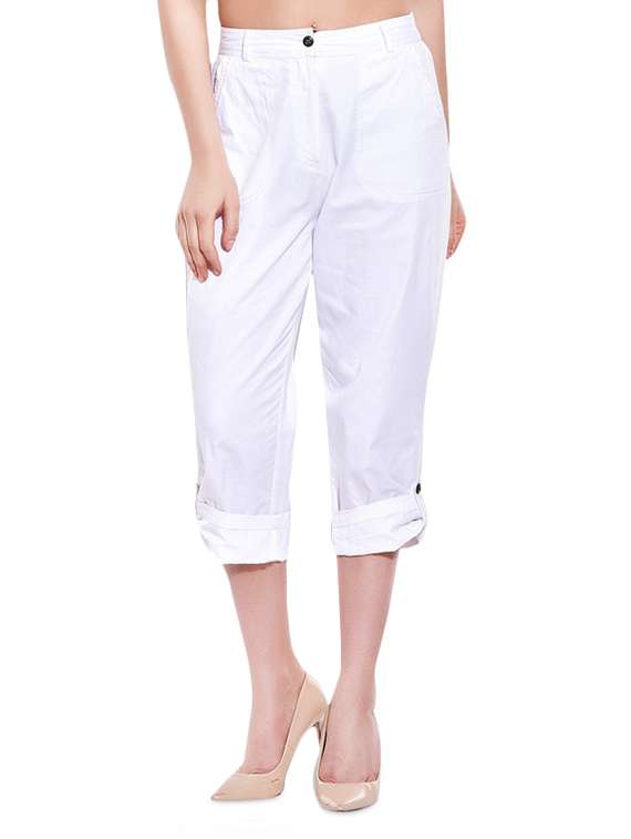 high rise solid capri 