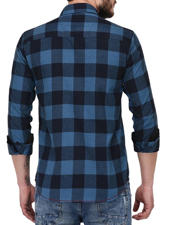 blue cotton casual shirt - 14750542 - Standard Image - 2