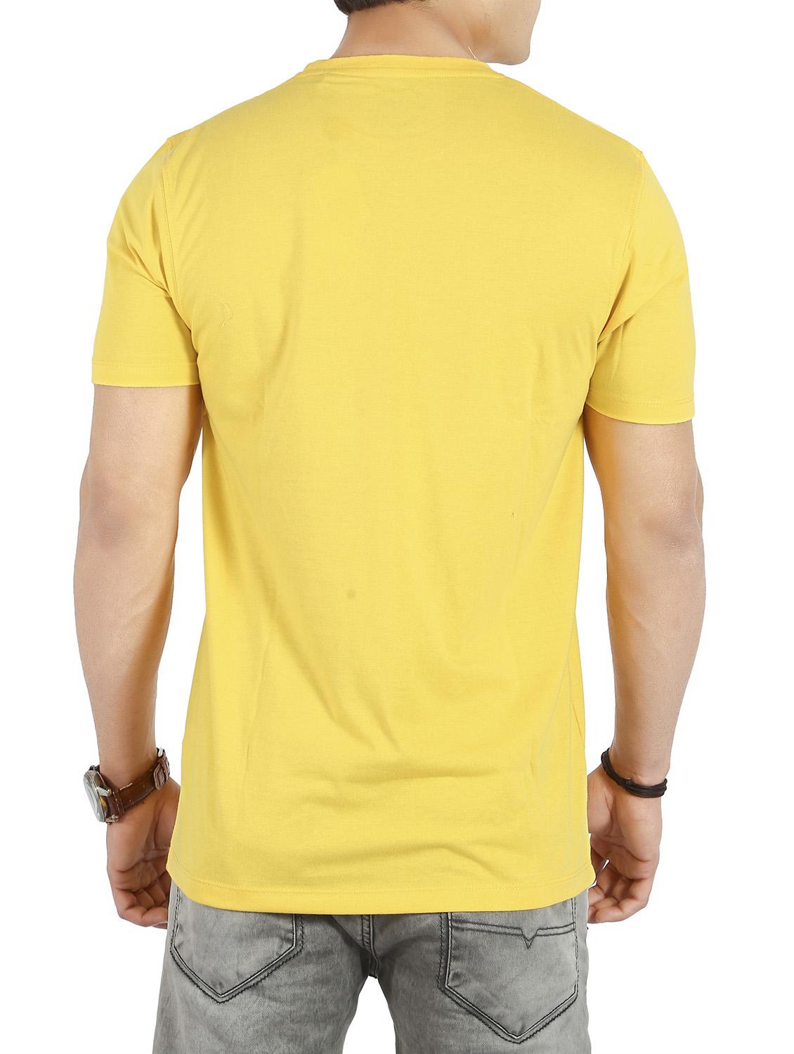 yellow cotton chest print tshirt - 14751080 - Standard Image - 2
