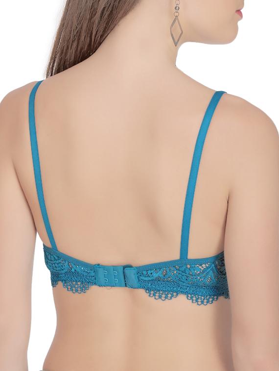floral laced bow patch bra - 14754786 - Standard Image - 2