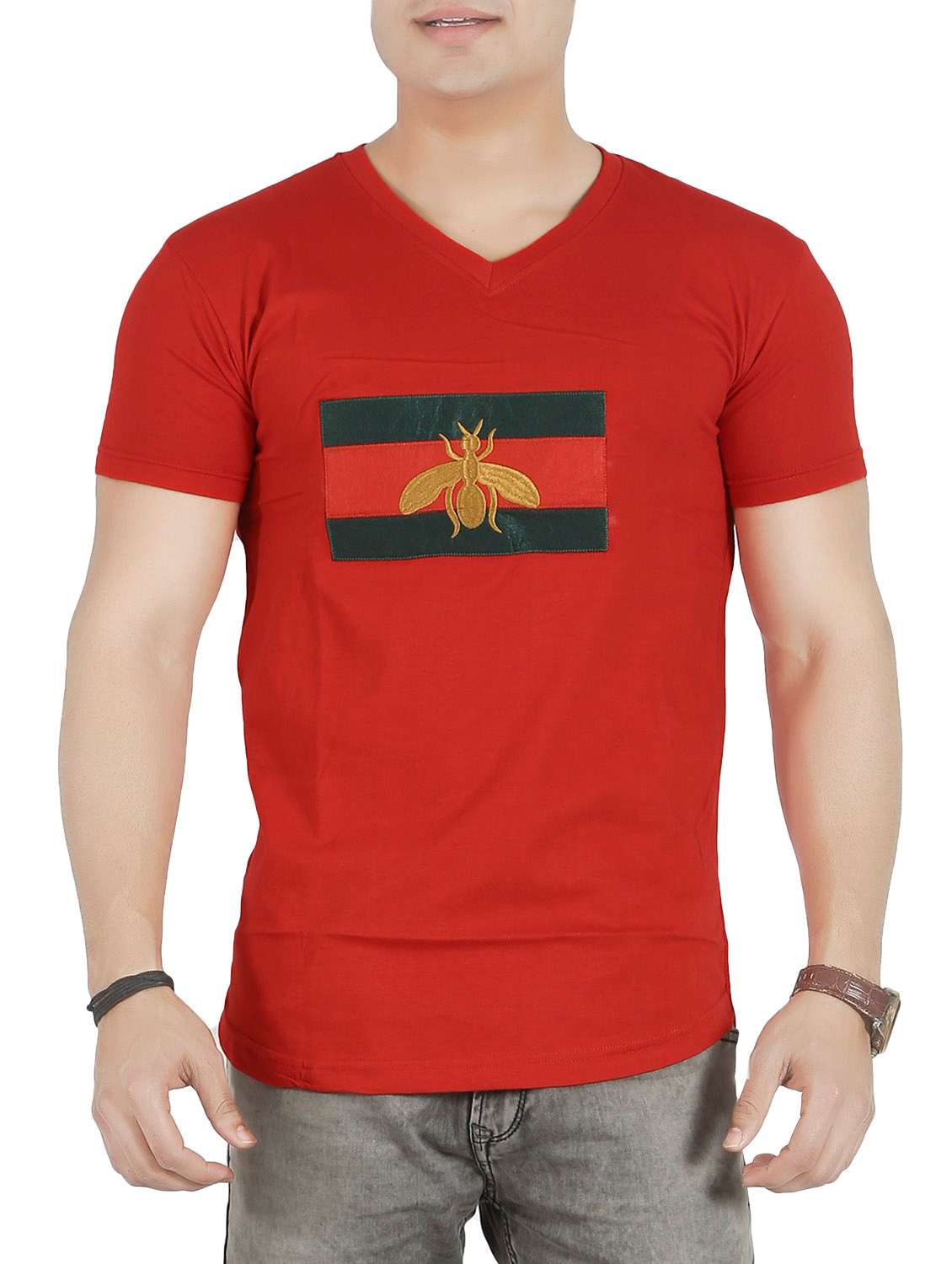 red cotton  t-shirt