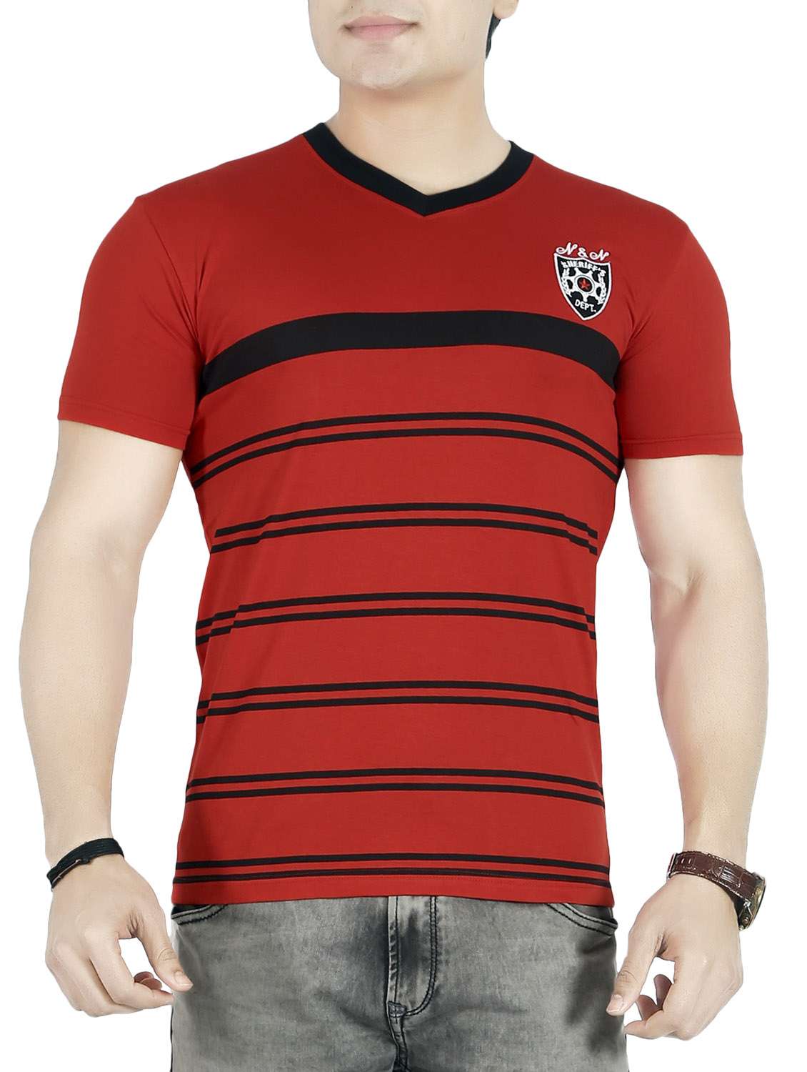 red cotton t-shirt - 14755966 - Zoom Image - 0