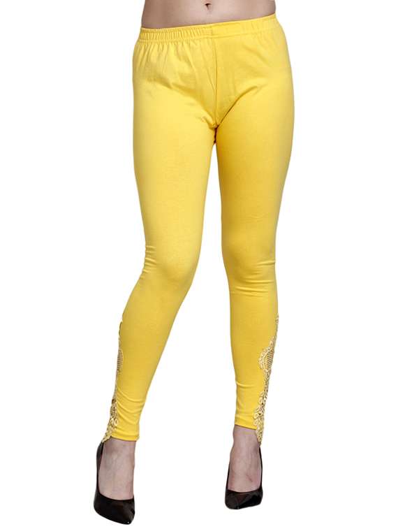 yellow cotton leggings