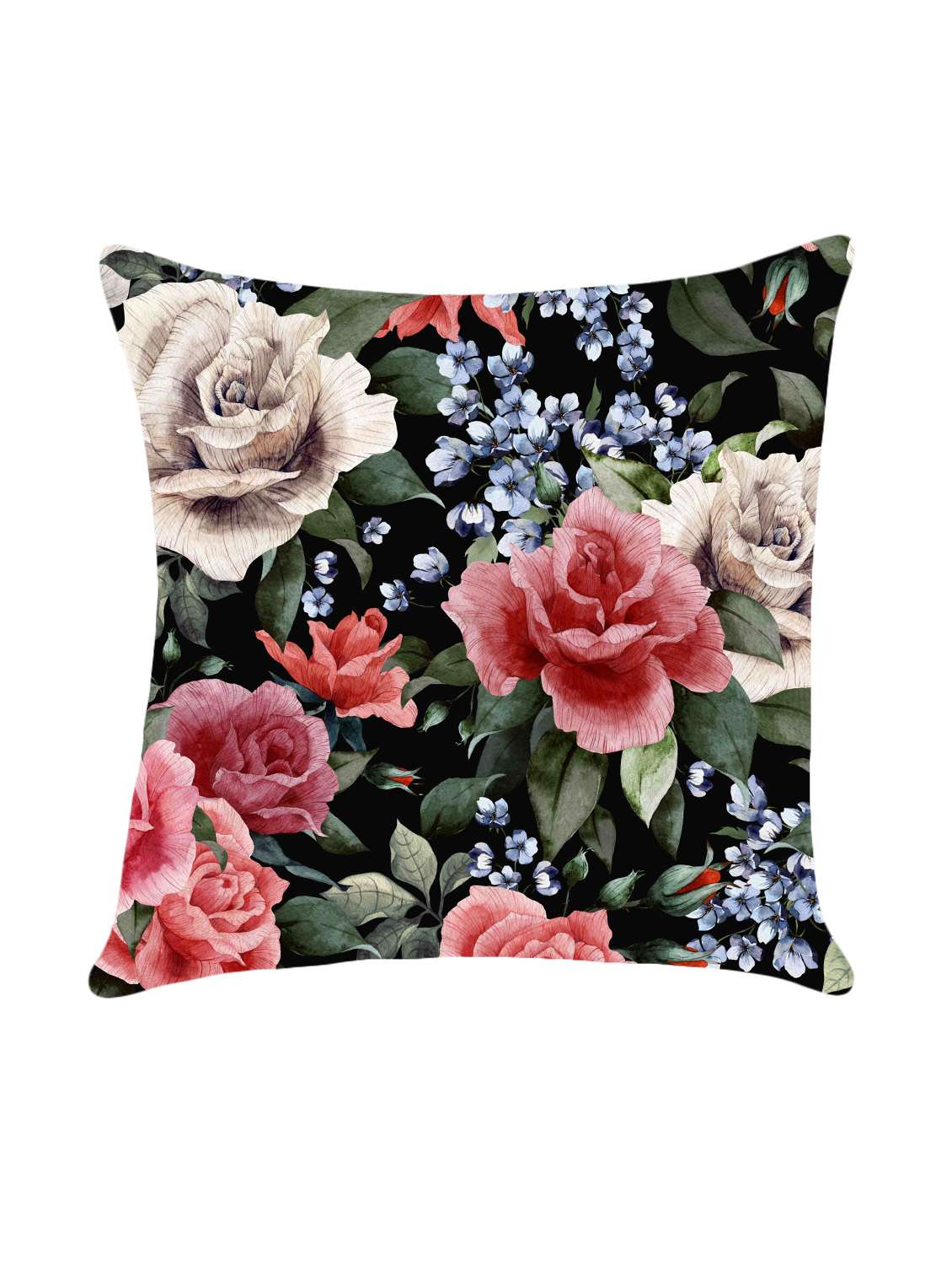digital printed cushion cover with flower design