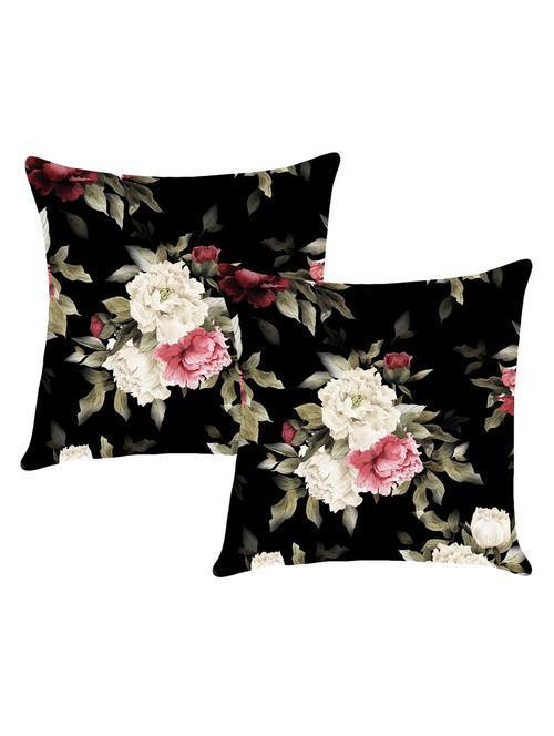 digital printed cushion cover with flower design set of 2 - 14766381 - Standard Image - 0