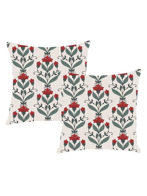 digital printed cushion cover with flower design set of 2 - 14766393 -  Standard Image - 0
