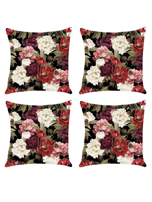 digital printed cushion cover with flower design set of 4 - 14766400 - Standard Image - 0