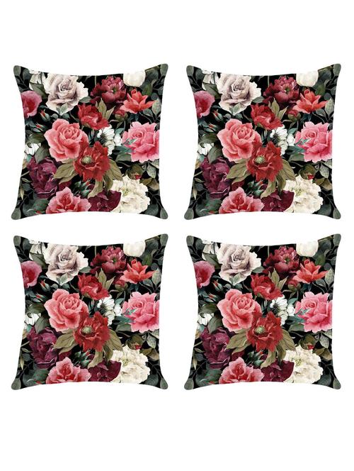 digital printed cushion cover with flower design set of 4 - 14766403 -  Standard Image - 0