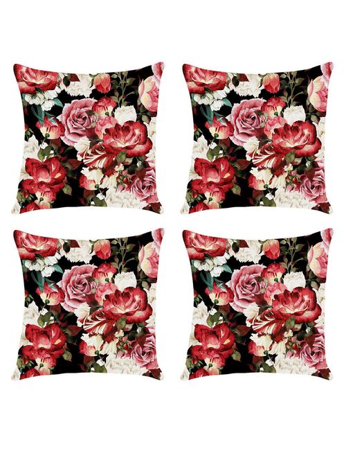 digital printed cushion cover with flower design set of 4 - 14766413 -  Standard Image - 0