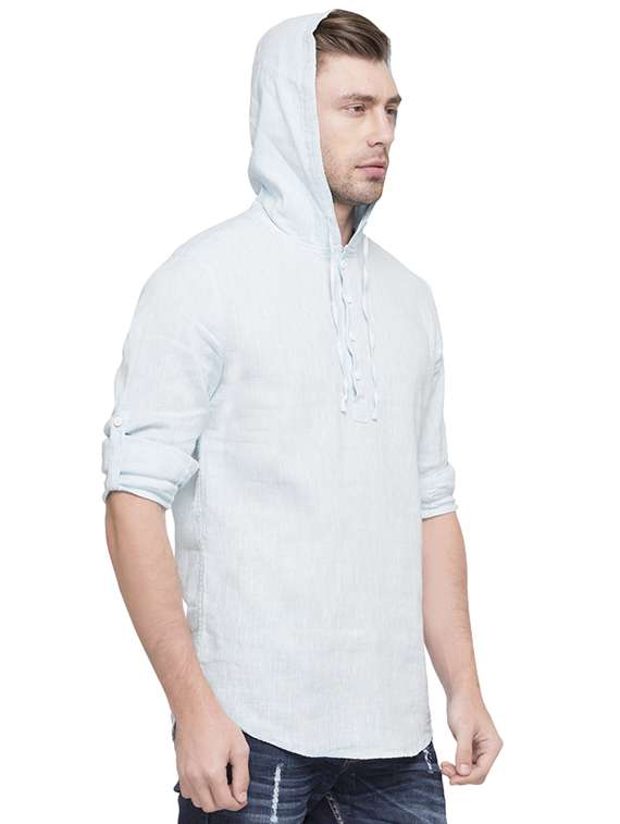 light blue cotton casual shirt - 14770448 - Standard Image - 2
