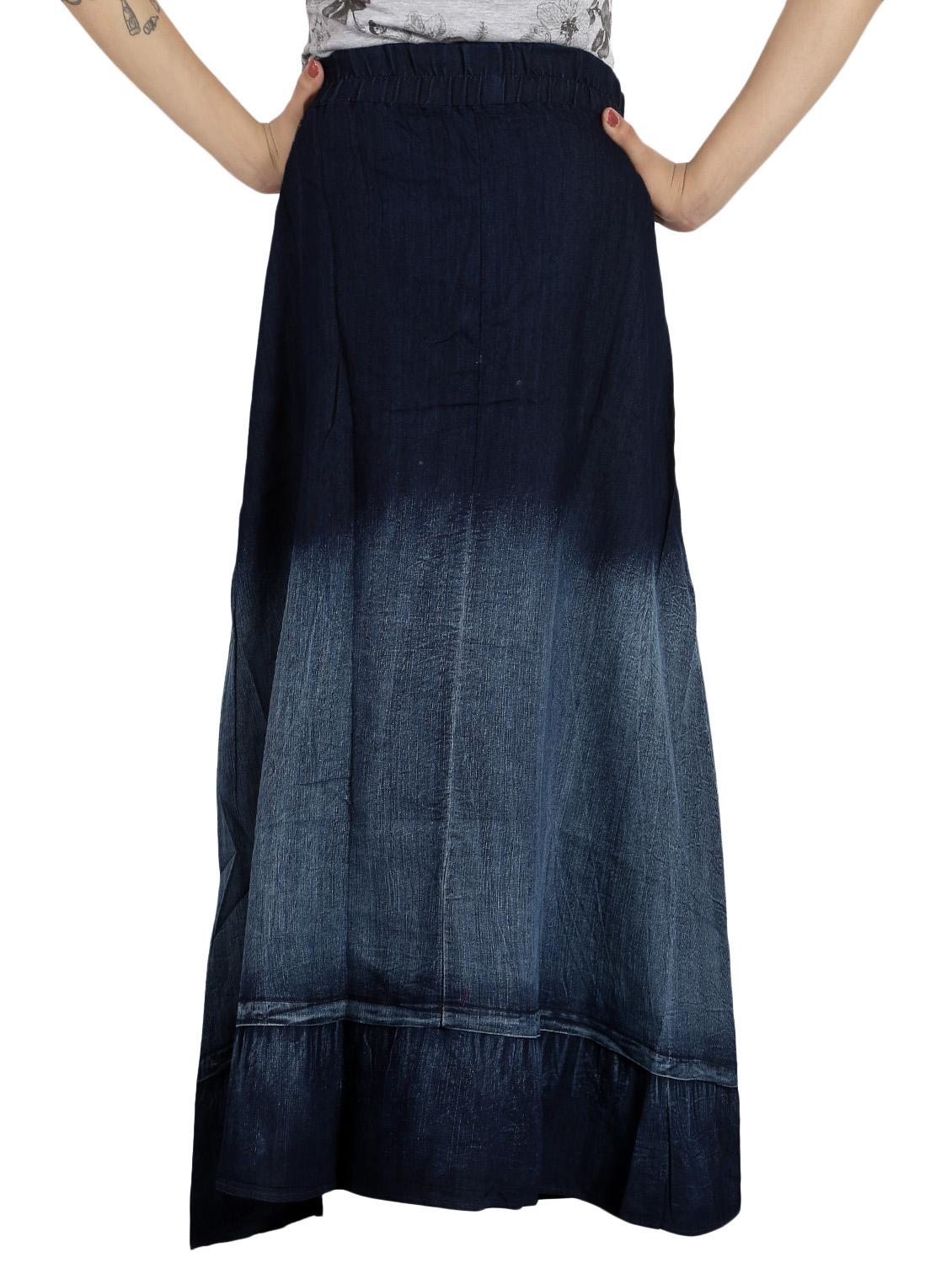 dark blue denim maxi skirt - 14771862 - Standard Image - 2