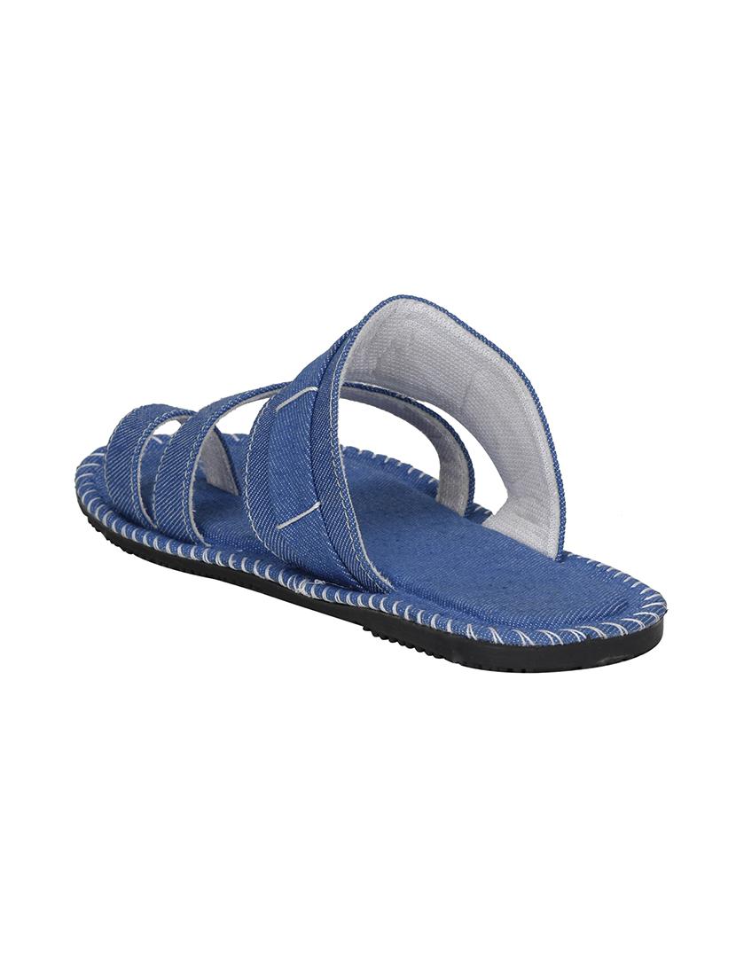 blue leatherette slip on slipper - 14772895 - Standard Image - 2