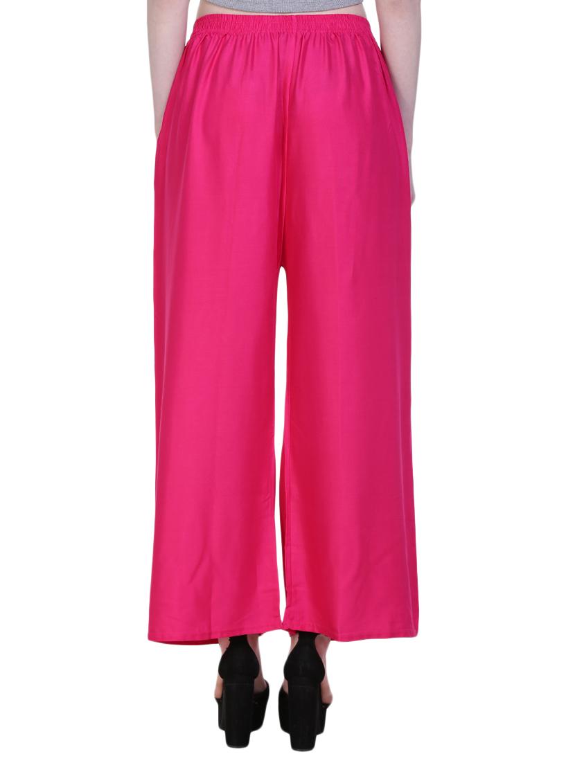 pink solid palazzo - 14773617 - Standard Image - 2
