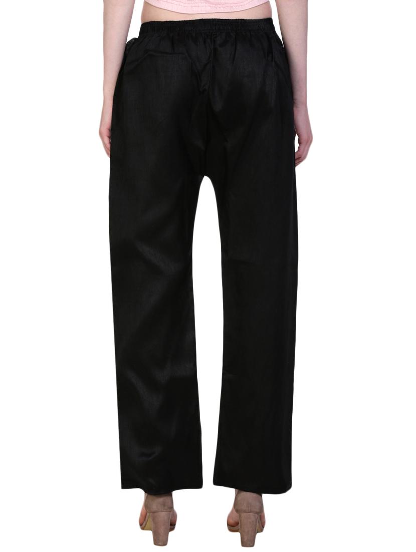 black solid palazzo - 14773632 - Standard Image - 2