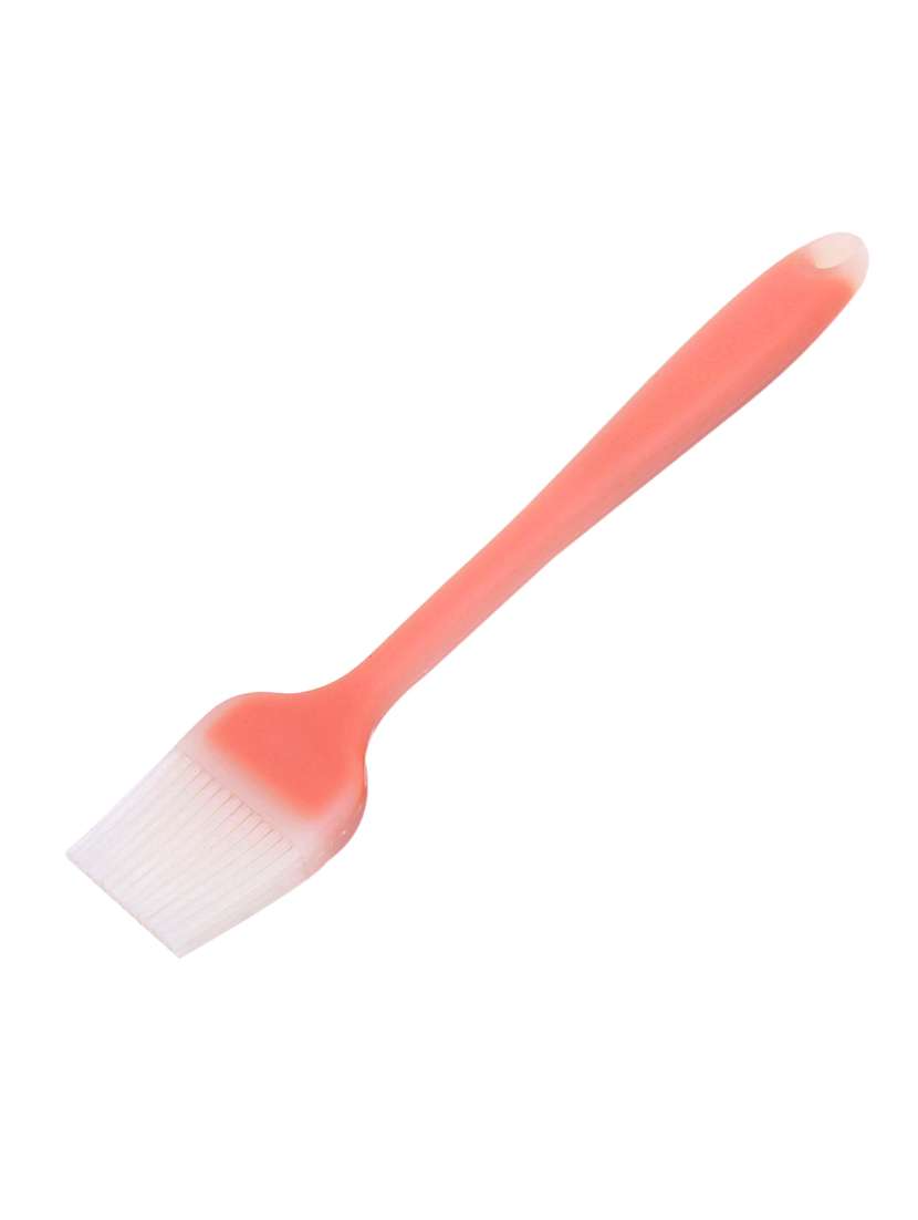 orange basting brush with silicone handle