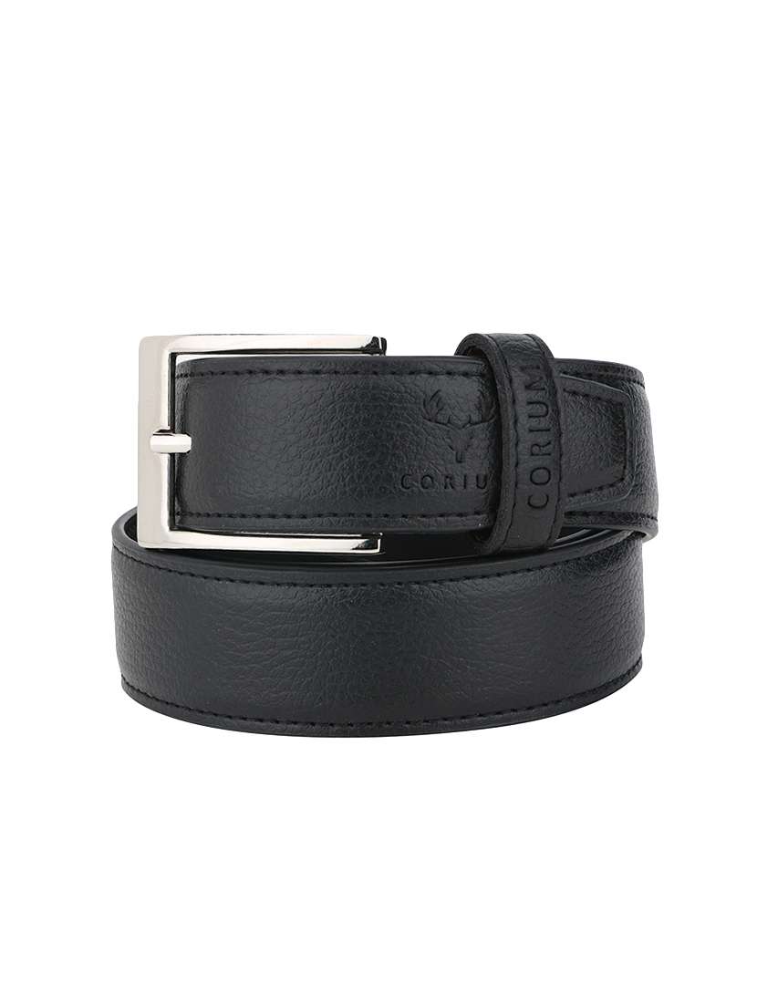 black leather belt