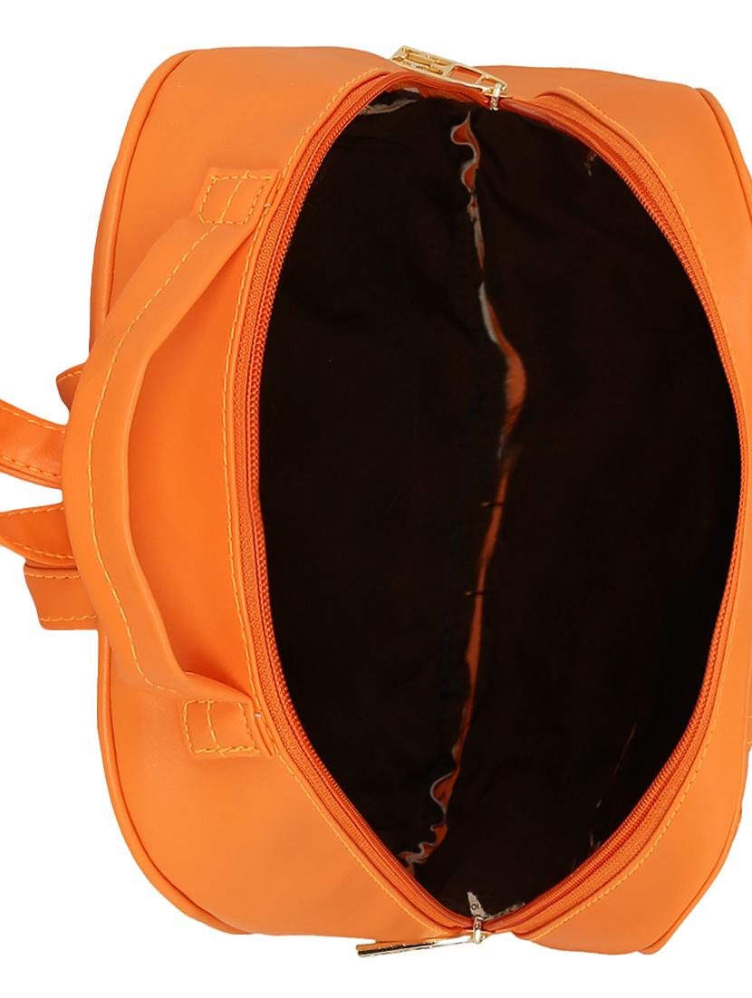 orange leatherette regular backpack - 14782448 - Standard Image - 2