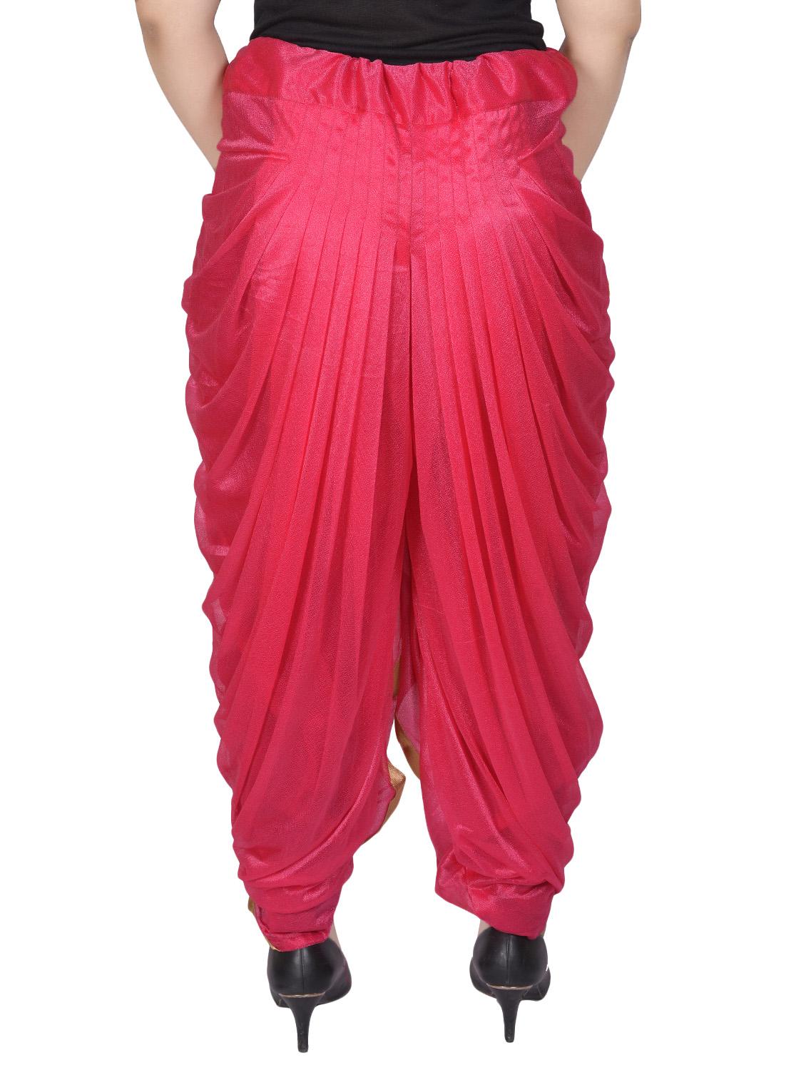 pink satin dhoti salwar salwars - 14783052 - Standard Image - 2
