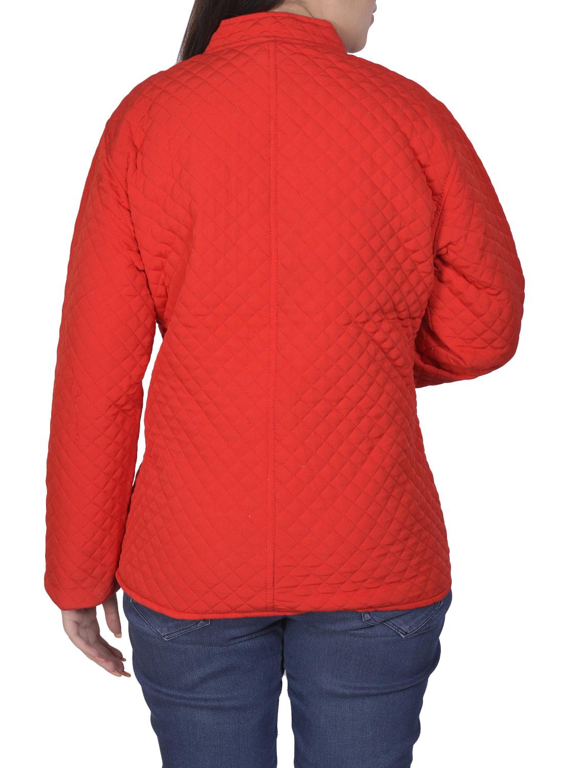 red solid quilted jacket - 14783078 - Standard Image - 2