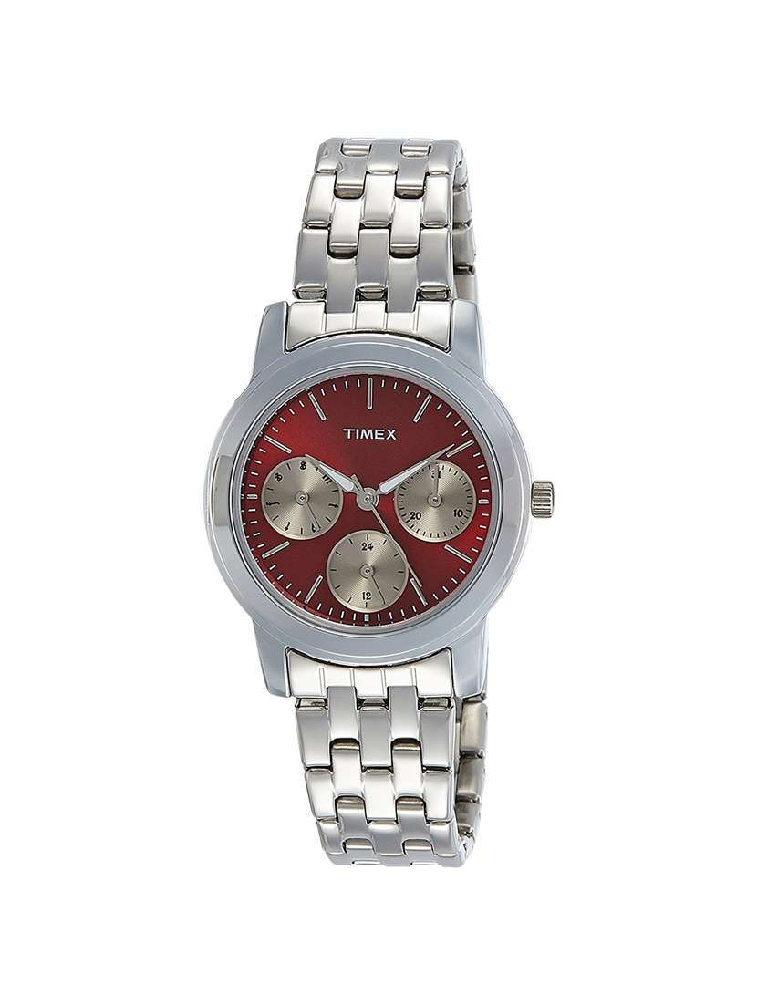 timex red dial  watch for women - tw000w107