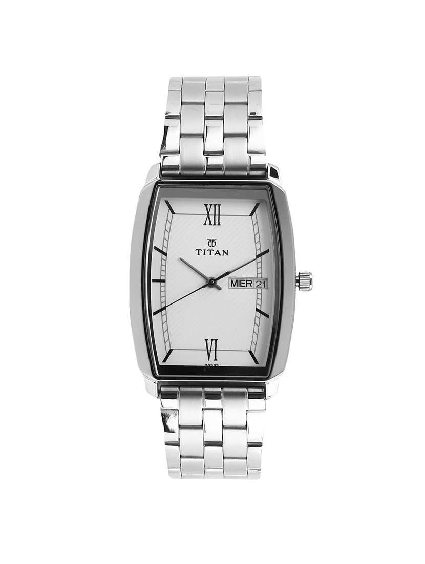 titan white dial  watch for men - 1737sm01