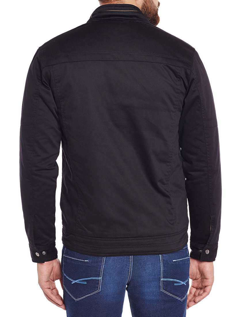 black cotton casual jacket - 14787213 -  Standard Image - 2