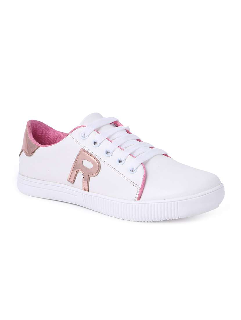 white resin laceup sneakers