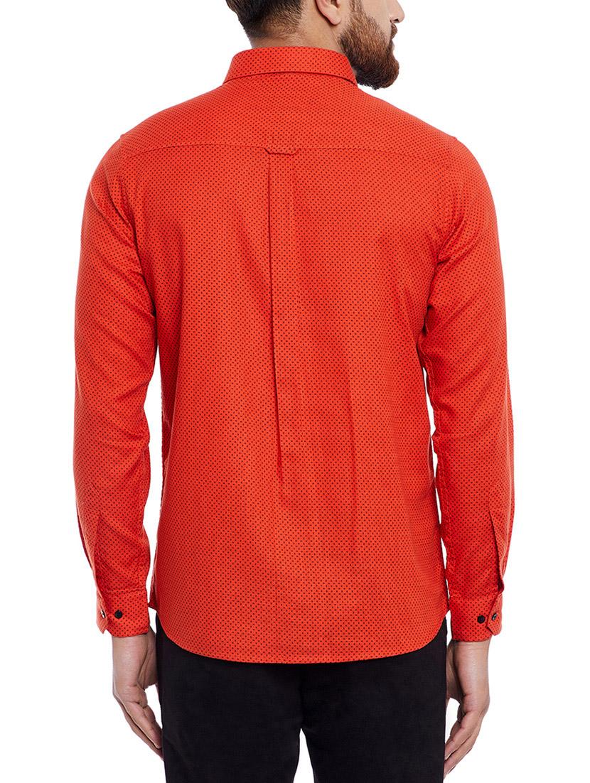 orange cotton casual shirt - 14791389 - Standard Image - 2