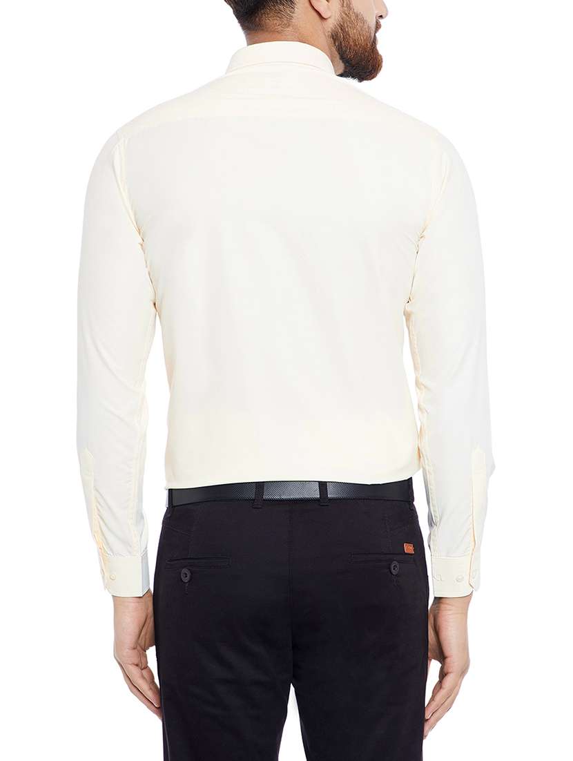off- white cotton formal shirt - 14791416 - Standard Image - 2