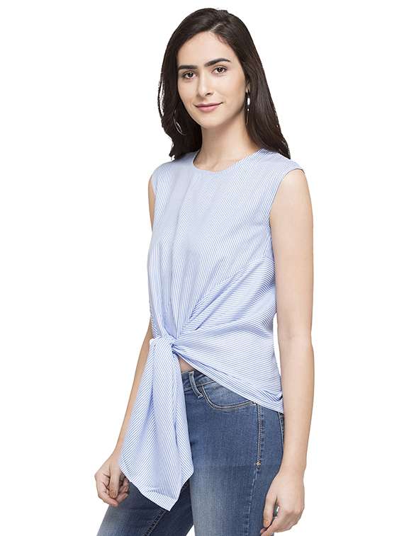 women's straight round neck top - 14791812 -  Standard Image - 2