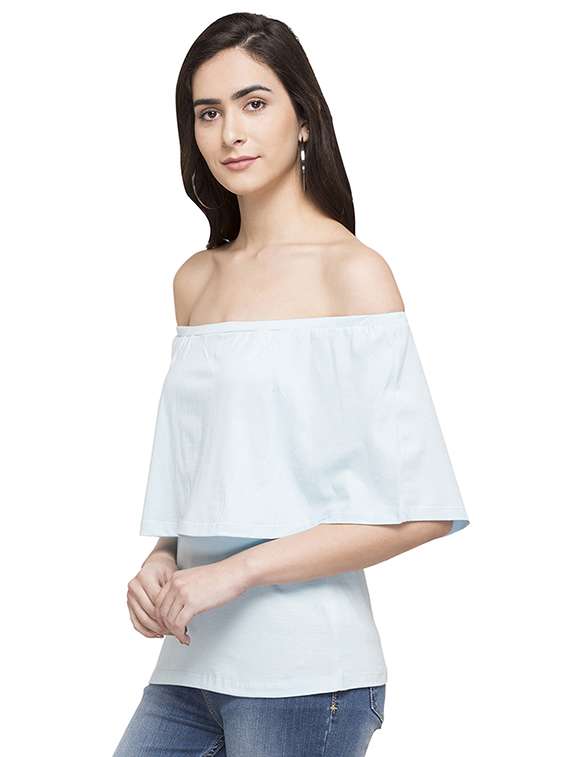 women's layered off shoulder top - 14791829 -  Standard Image - 2