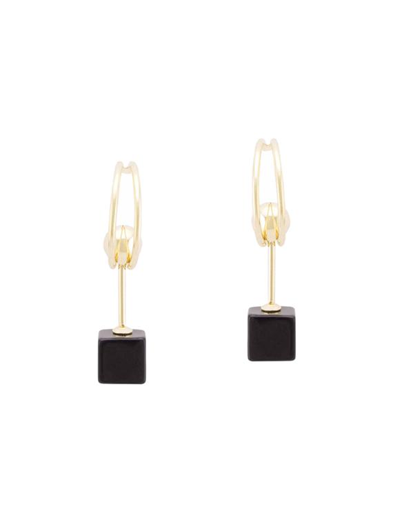 pink metal drop earrings - 14792268 -  Zoom Image - 0