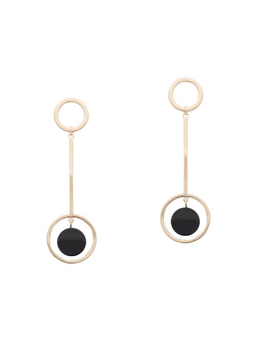 yellow metal drop earrings - 14792272 -  Standard Image - 0