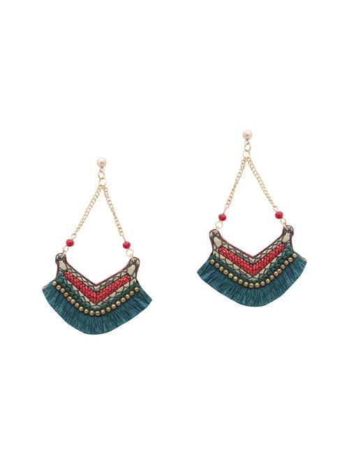 multi colored metal tassel earrings - 14792292 - Standard Image - 0