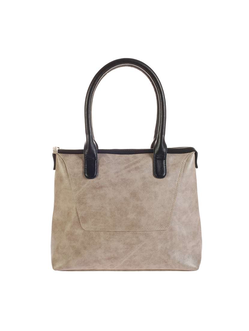 beige leatherette  regular handbag