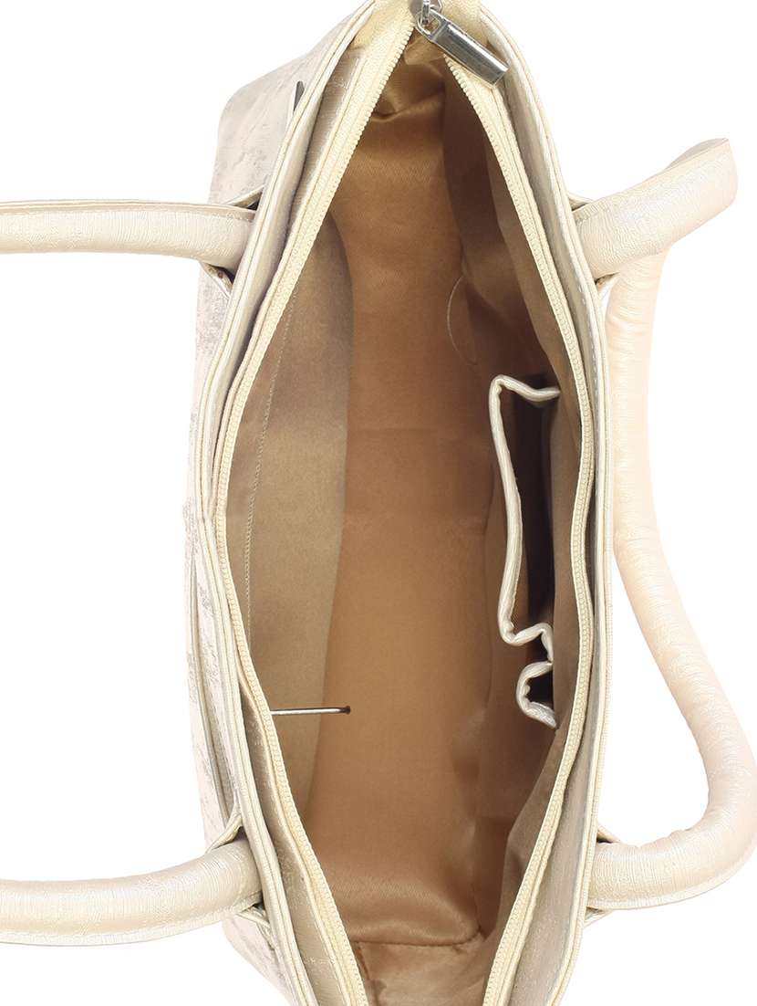 beige leatherette  regular handbag - 14797472 -  Standard Image - 2